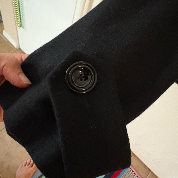 GAP Women's Black Double-Breasted Wool Coat - Picture 3 of 9